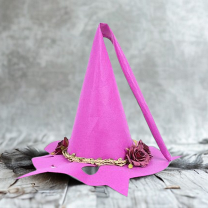 Handgefertigter Filz Hexenhut