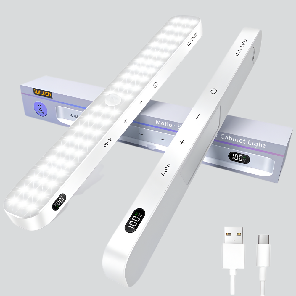 Light with motion sensor LED cabinet lighting warm white rechargeable