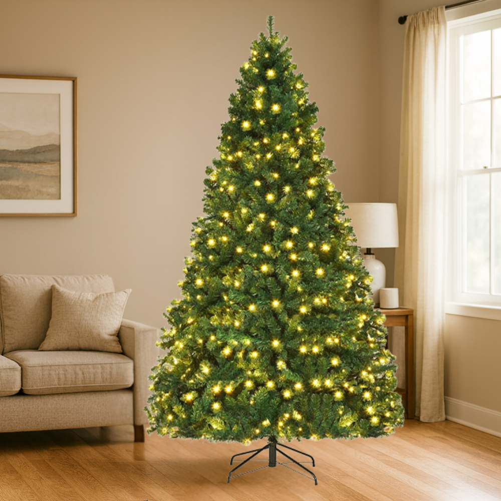 Christmas Tree LED-Lit Compact Artificial Fir Tree