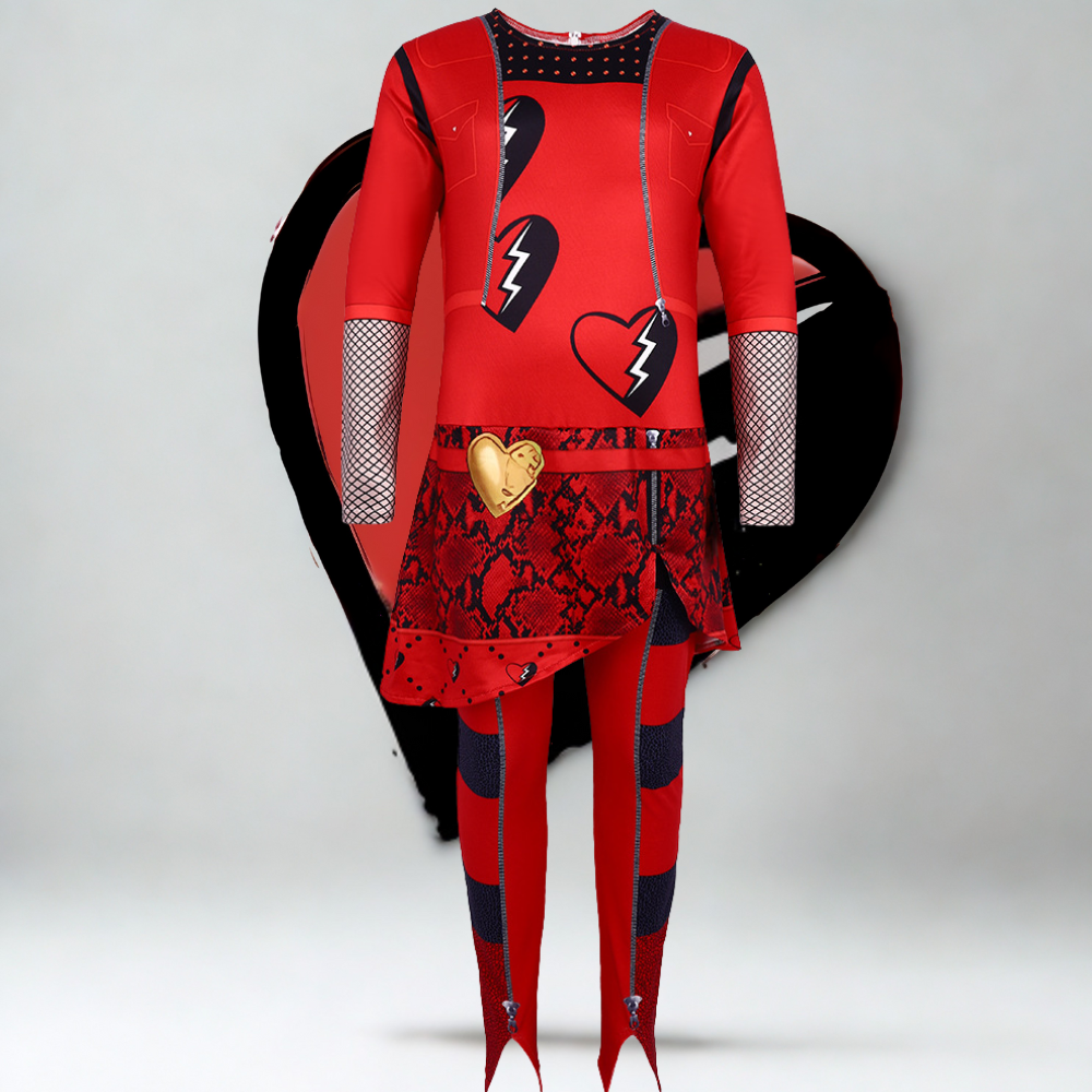 Halloween Costume Red PU Leather Kids