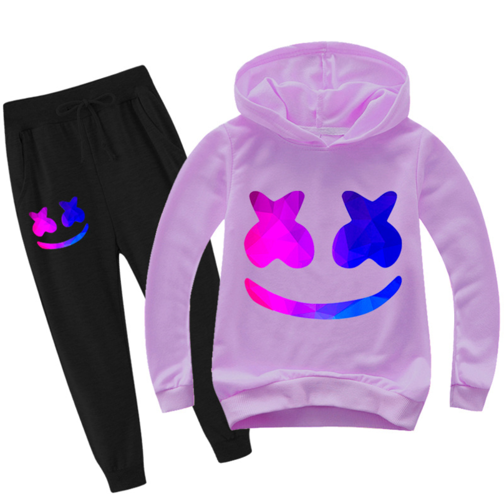 Kids DJ Costume Set Cotton Hoodie Pants