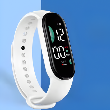 Fitness Armband Herren Damen Wasserdicht mit LED Display Uhr