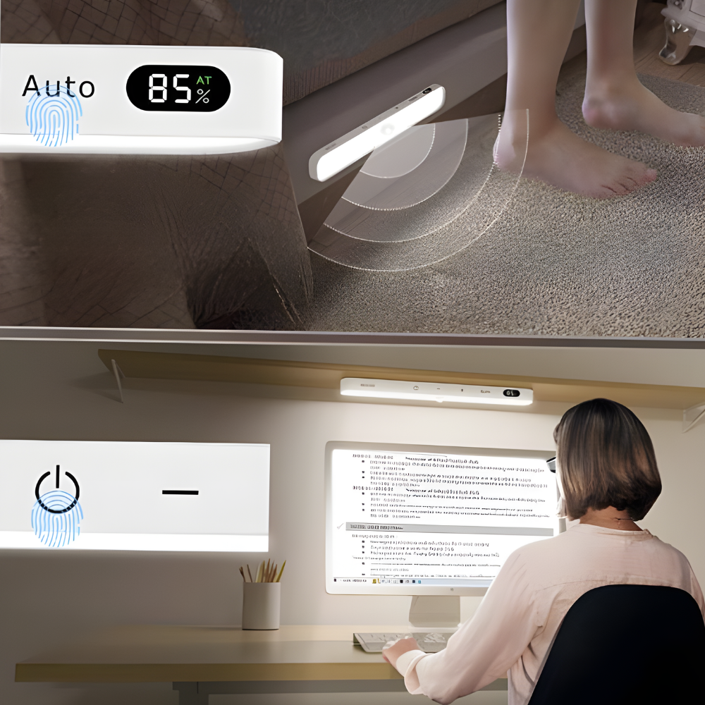 Light with motion sensor LED cabinet lighting warm white rechargeable