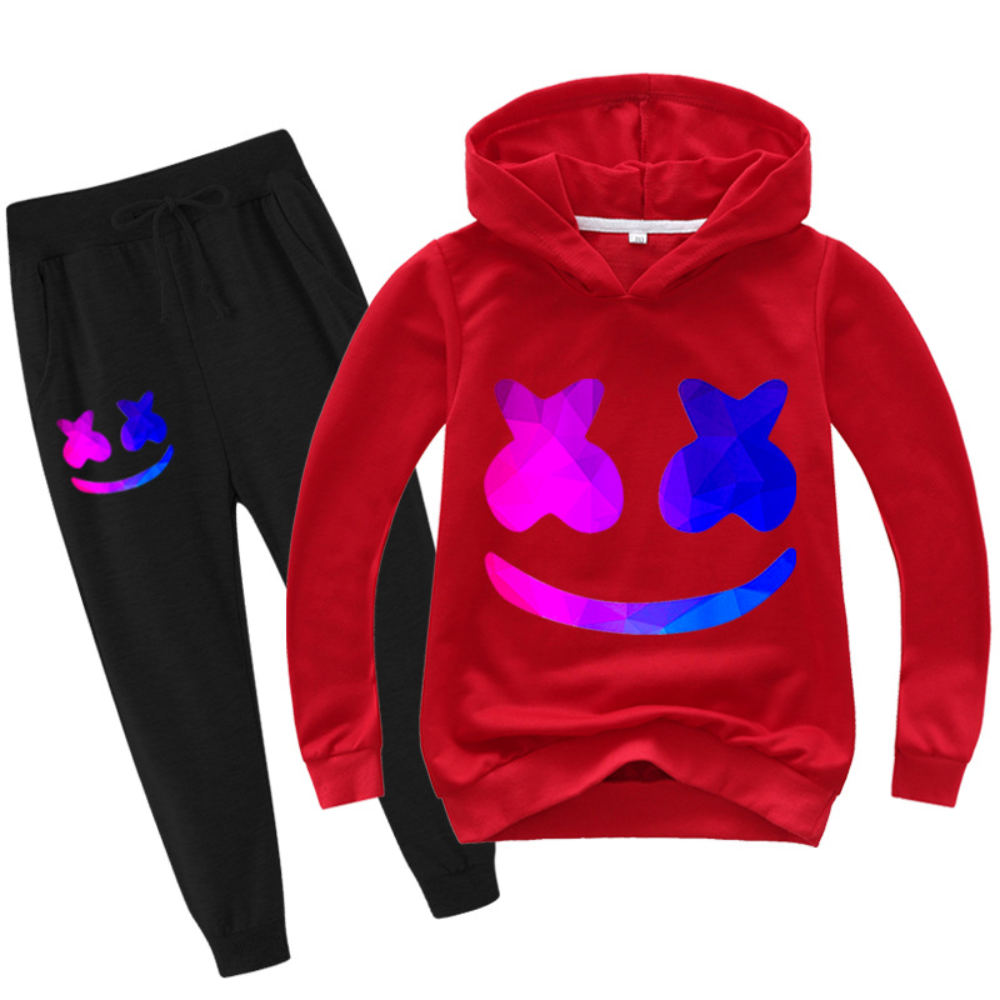 Kids DJ Costume Set Cotton Hoodie Pants