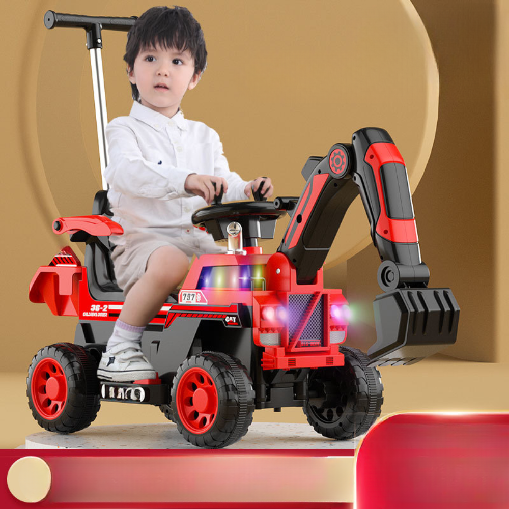 Kinder Elektrobagger Spielzeug 6V Sitzbagger mit Schaufel Licht