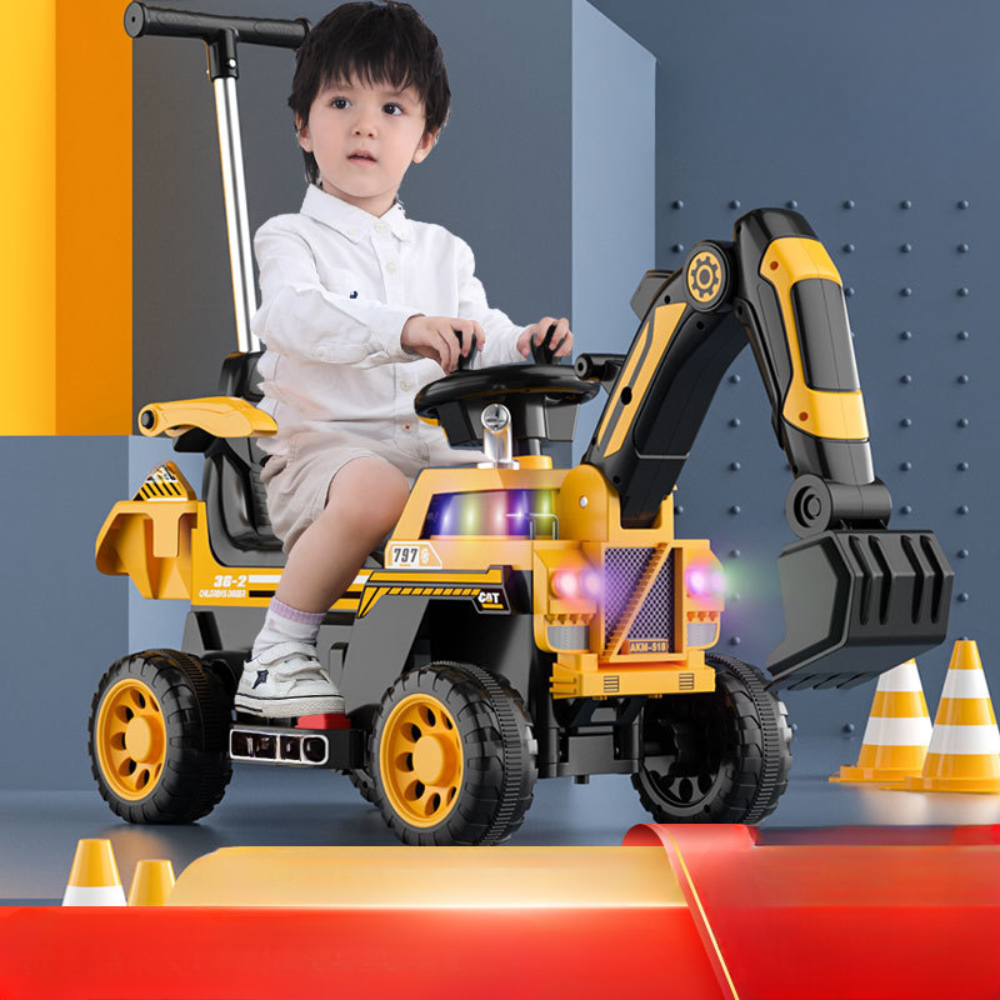 Kinder Elektrobagger Spielzeug 6V Sitzbagger mit Schaufel Licht