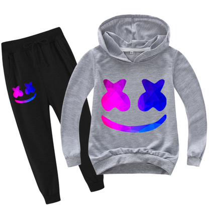 Kids DJ Costume Set Cotton Hoodie Pants