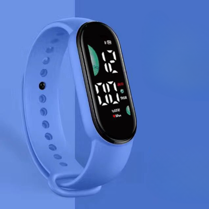 Fitness Armband Herren Damen Wasserdicht mit LED Display Uhr