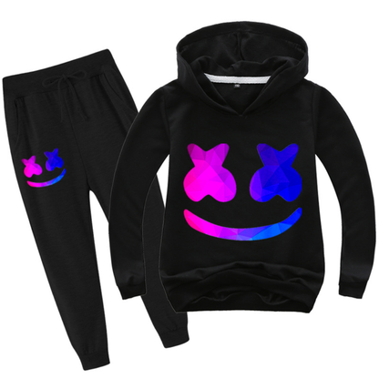 Kids DJ Costume Set Cotton Hoodie Pants