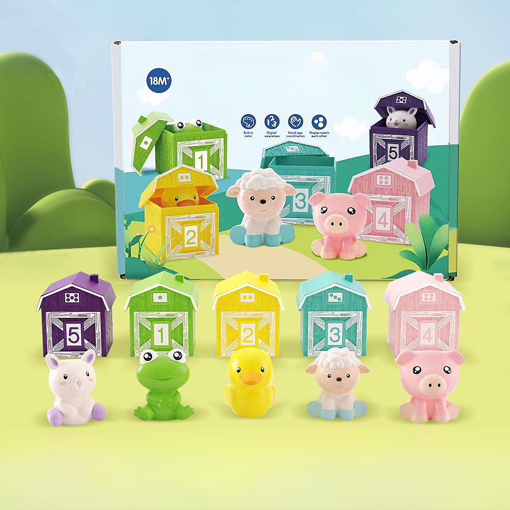 Montessori Lernspielzeug Silikon Bauernhof Tiere