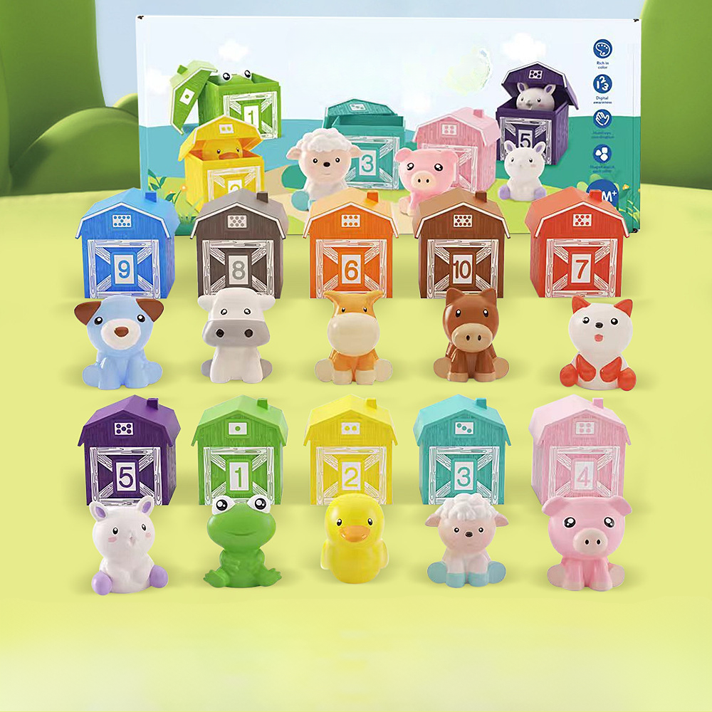 Montessori Lernspielzeug Silikon Bauernhof Tiere