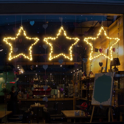 LED Stern Wanddeko Metall Weihnachten