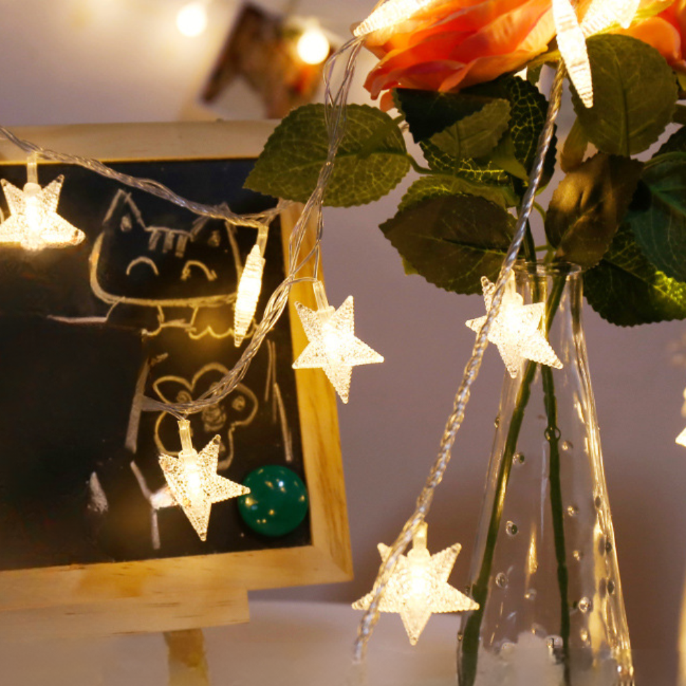 LED Stern Lichterkette Außen Weihnachten