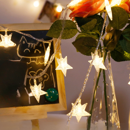 LED Stern Lichterkette Außen Weihnachten