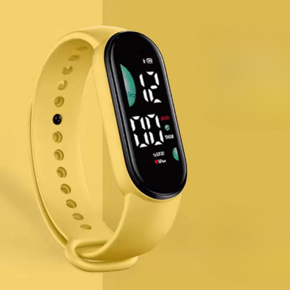 Fitness Armband Herren Damen Wasserdicht mit LED Display Uhr