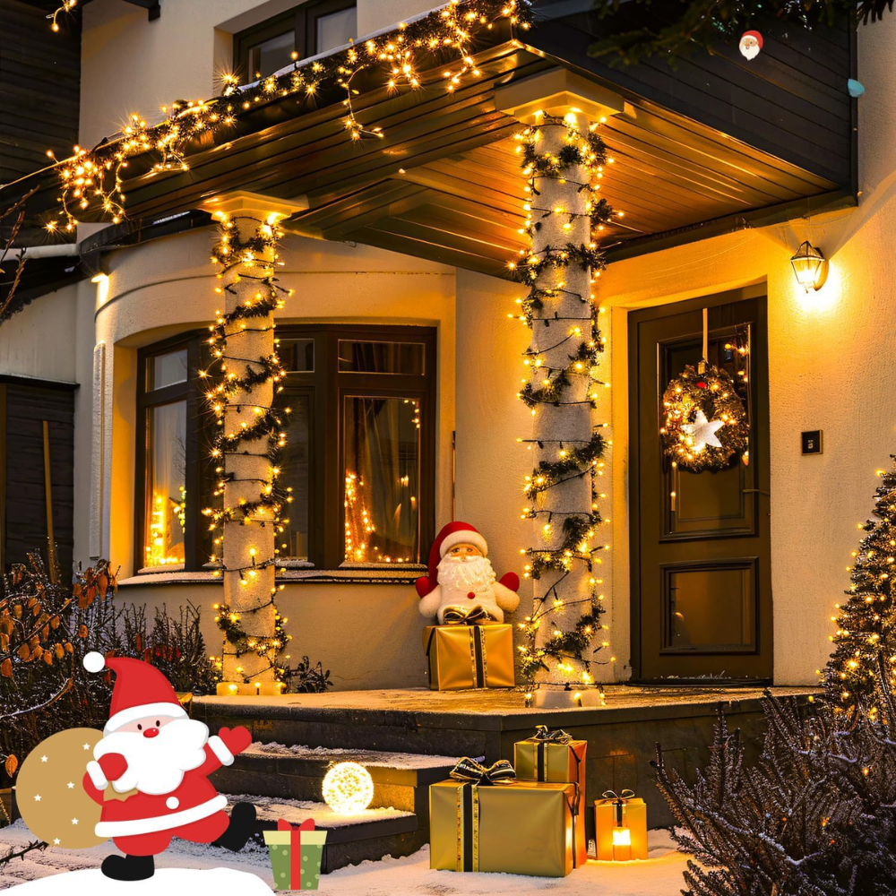 LED Lichterkette Außen Warmweiß Batteriebetrieben