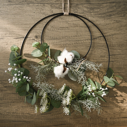 Weihnachtskranz Eukalyptus Modern mit LED Deko