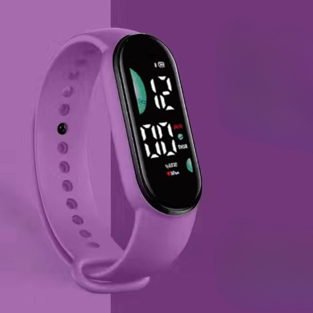 Fitness Armband Herren Damen Wasserdicht mit LED Display Uhr