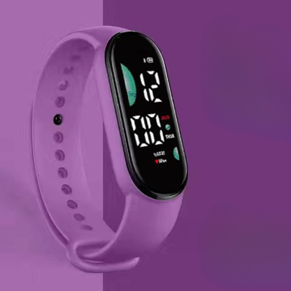 Fitness Armband Herren Damen Wasserdicht mit LED Display Uhr