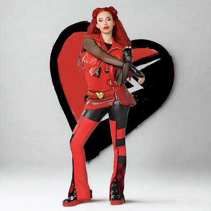 Halloween Costume Red PU Leather Kids