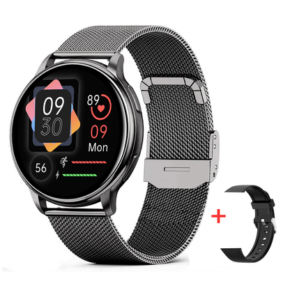 Smartwatch Damen Herren Edelstahl Armband AMOLED 42mm