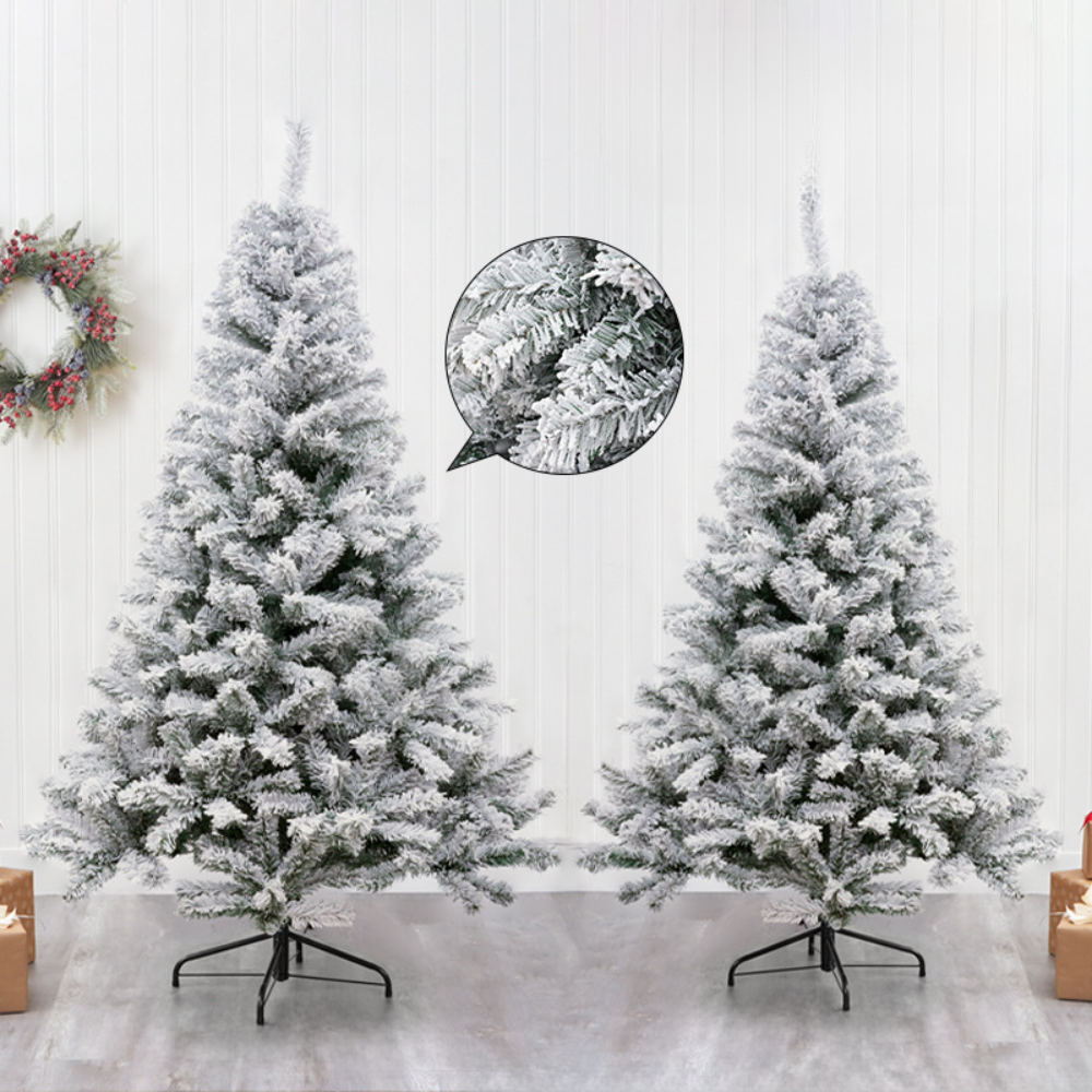 Weihnachtsbaum Künstlich Schnee Bedeckt PVC Tannenbaum Dekoration