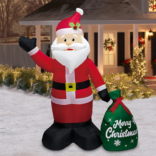 Aufblasbare Weihnachtsdeko Outdoor Riesiger Weihnachtsmann Figur