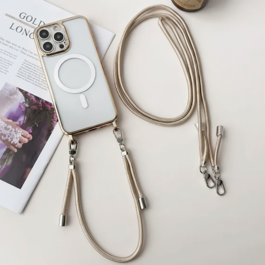 Handyhülle Umhängeband Transparent Stoßfest Crossbody Case