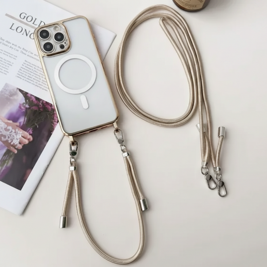 Handyhülle Umhängeband Transparent Stoßfest Crossbody Case