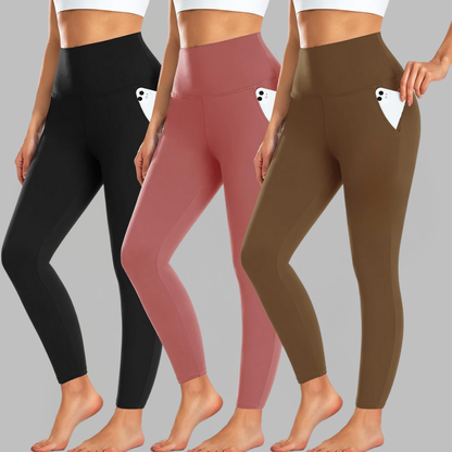 Leggings thermiques femme polaire taille haute pantalon hiver