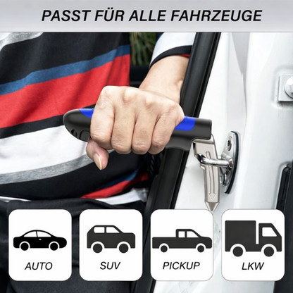 Strumento di Emergenza Auto Maniglia Porta Rompi Vetri Aiuto Sicurezza