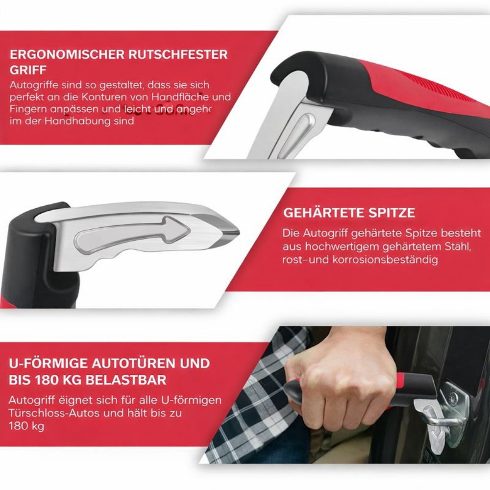 Strumento di Emergenza Auto Maniglia Porta Rompi Vetri Aiuto Sicurezza