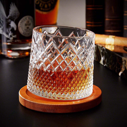 Verre à whisky verre tournant cristal design aération
