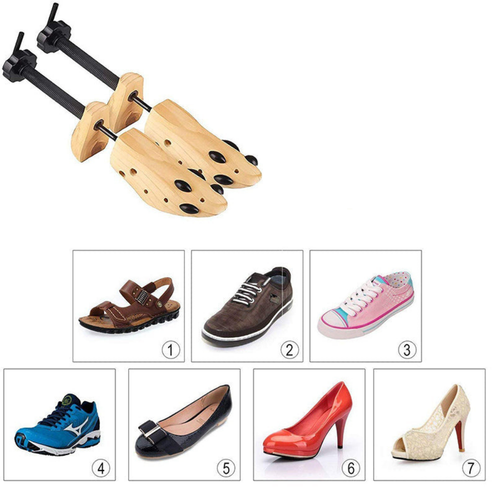Forma Scarpe in Legno Allarga Scarpe Regolabile Aiuto per Calzata