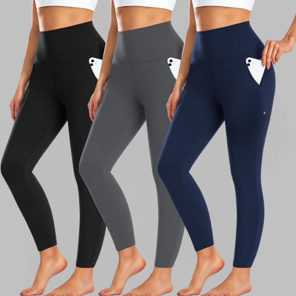Leggings thermiques femme polaire taille haute pantalon hiver