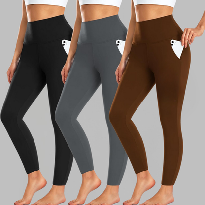 Leggings thermiques femme polaire taille haute pantalon hiver