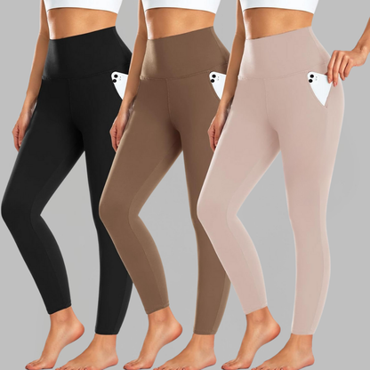 Leggings thermiques femme polaire taille haute pantalon hiver