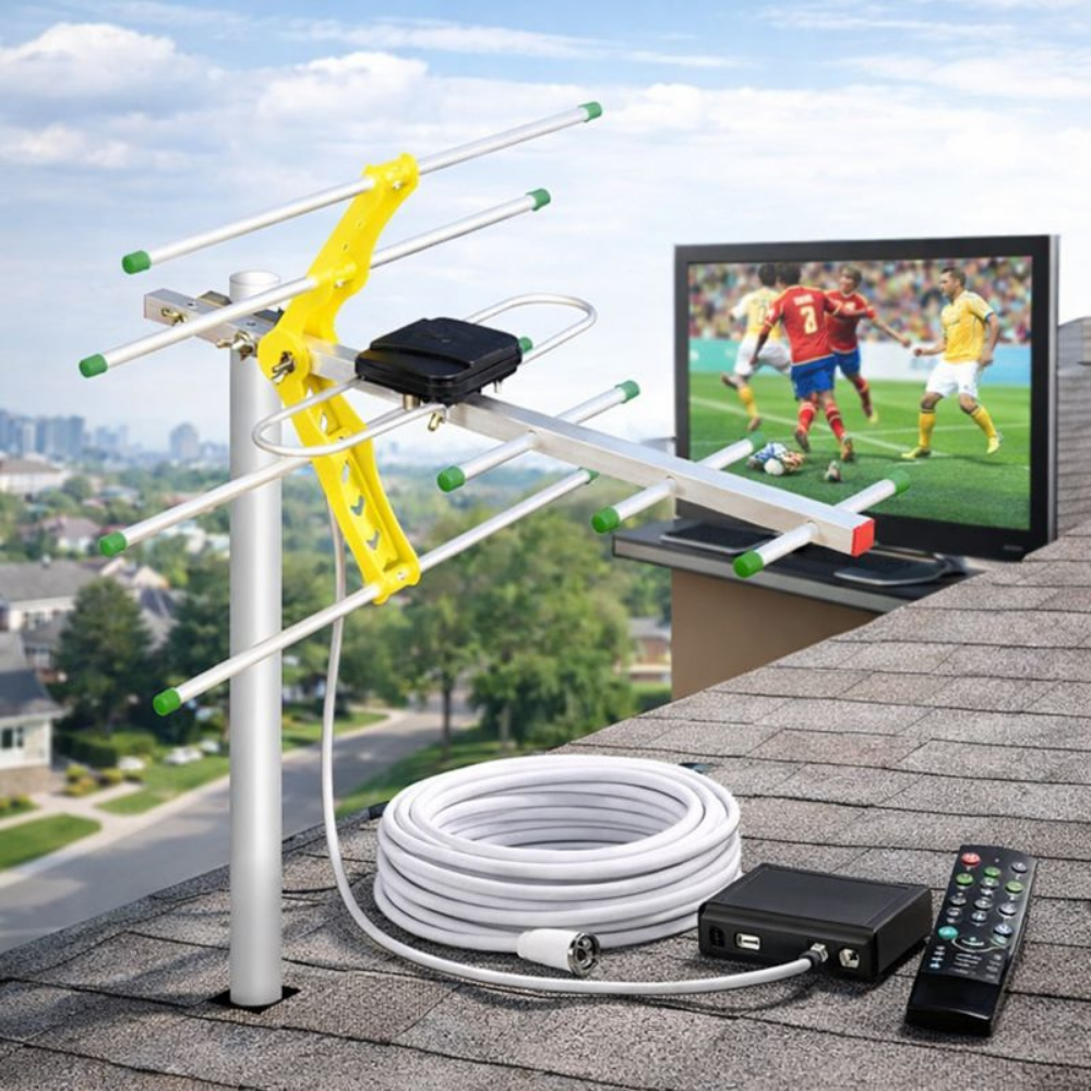 Antenne TV extérieure longue portée UHF VHF FM