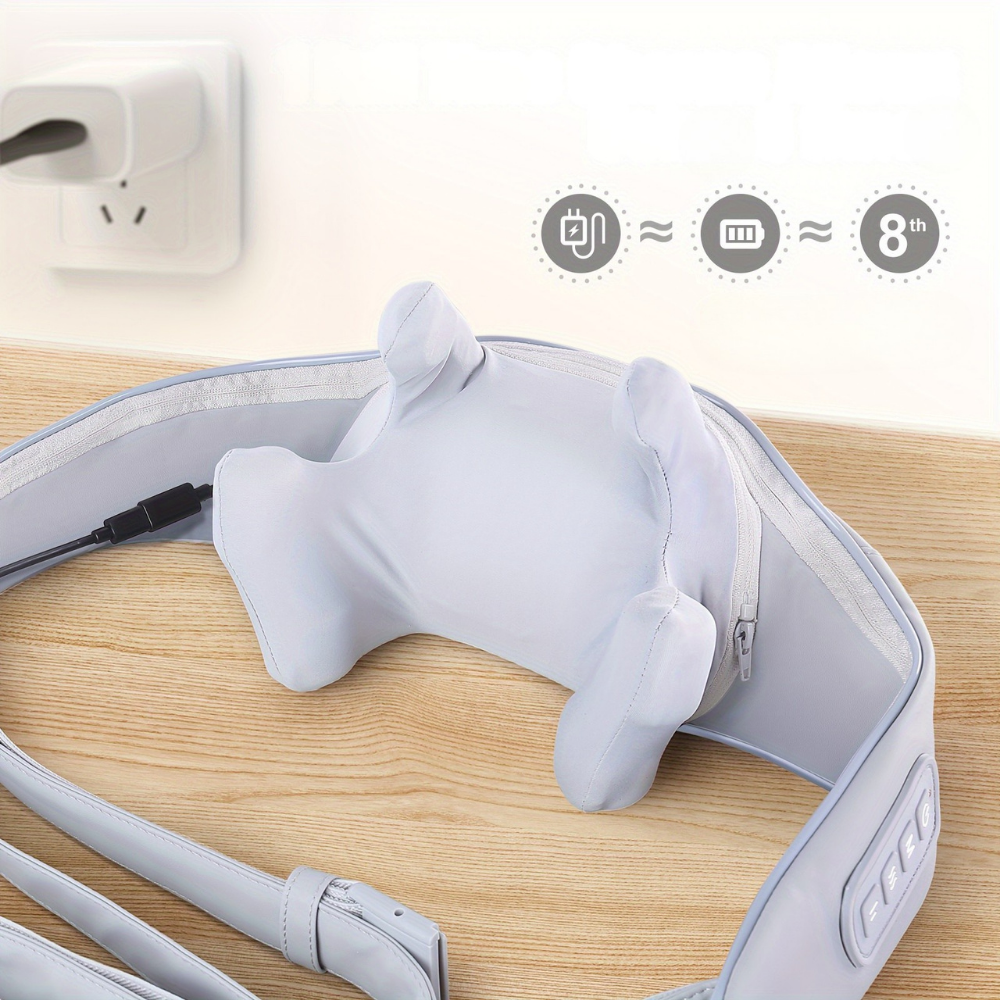 Masajeador de cuello shiatsu con calor ayuda de masaje de cuero