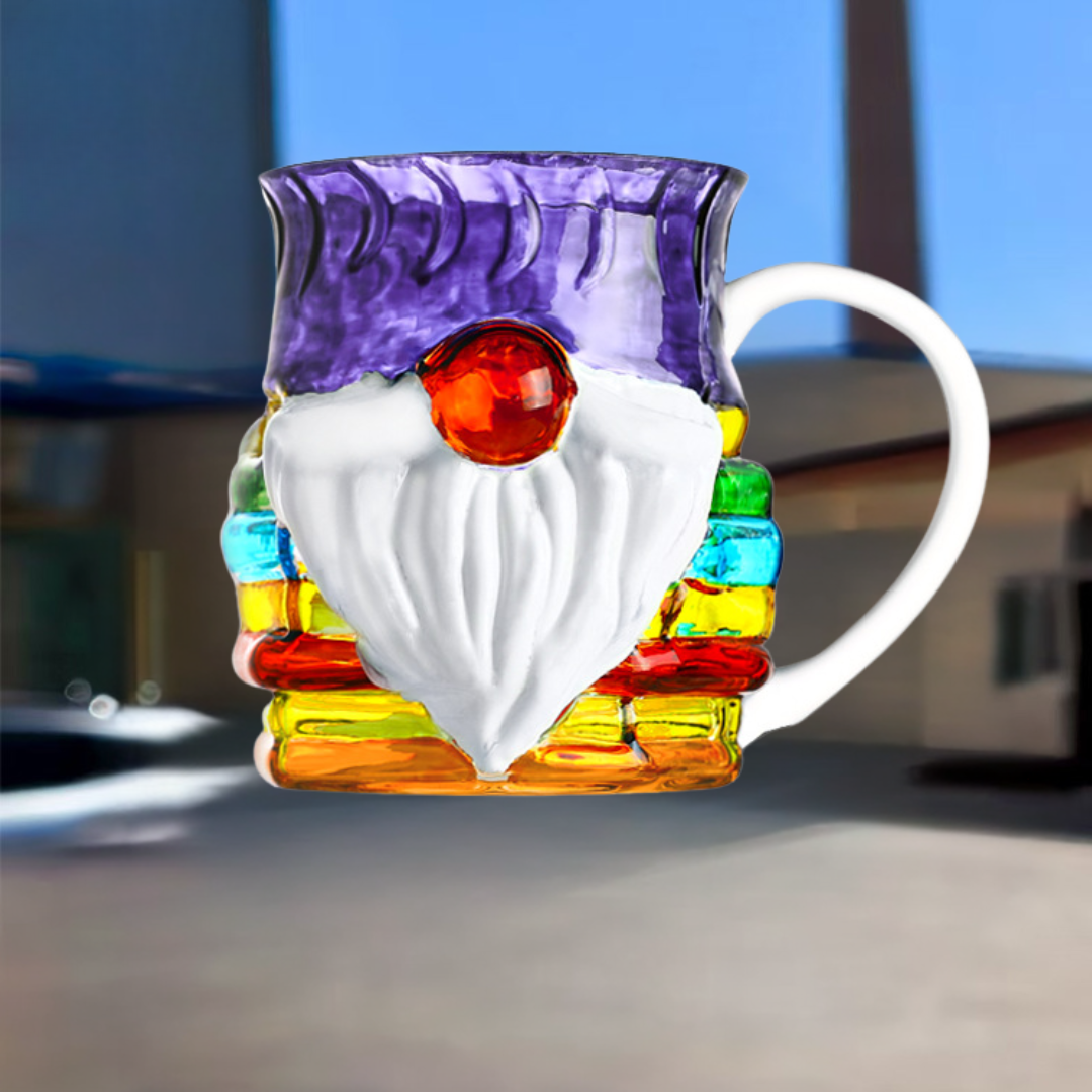 Glas Becher Handgemacht Künstlerischer Farbiger Kaffeebecher