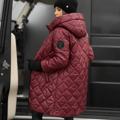 Cappotto invernale donna Piumino lungo Cappuccio Caldo Quotidiano