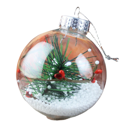 Weihnachtskugeln Deko Transparente Kunststoff Bastelkugeln Set