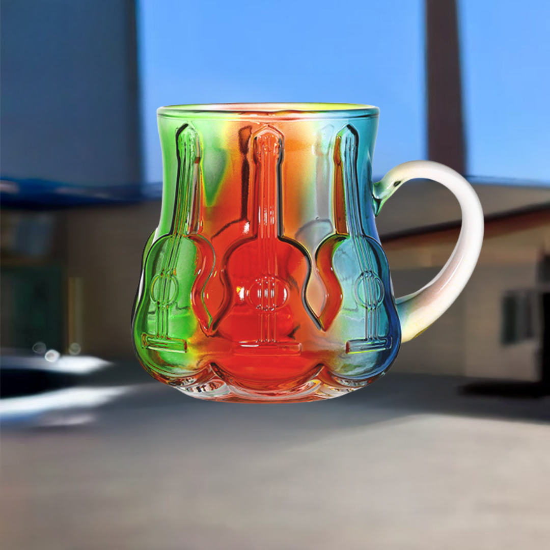 Glas Becher Handgemacht Künstlerischer Farbiger Kaffeebecher