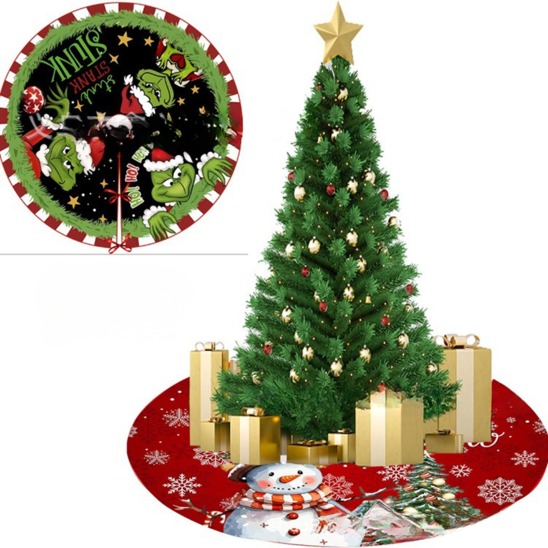 Weihnachtsbaumdecke Patchwork Rund Stoff Dekoration Gepolstert Handgenäht