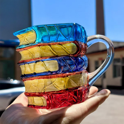 Glas Becher Handgemacht Künstlerischer Farbiger Kaffeebecher