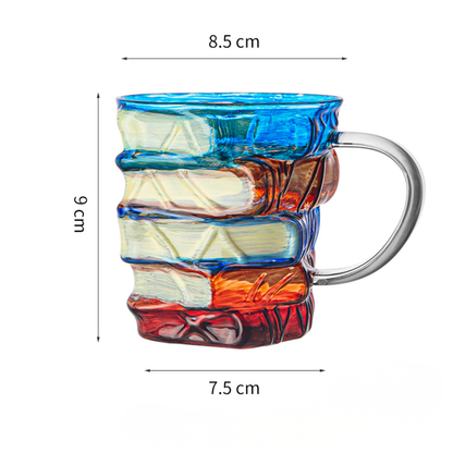 Glas Becher Handgemacht Künstlerischer Farbiger Kaffeebecher