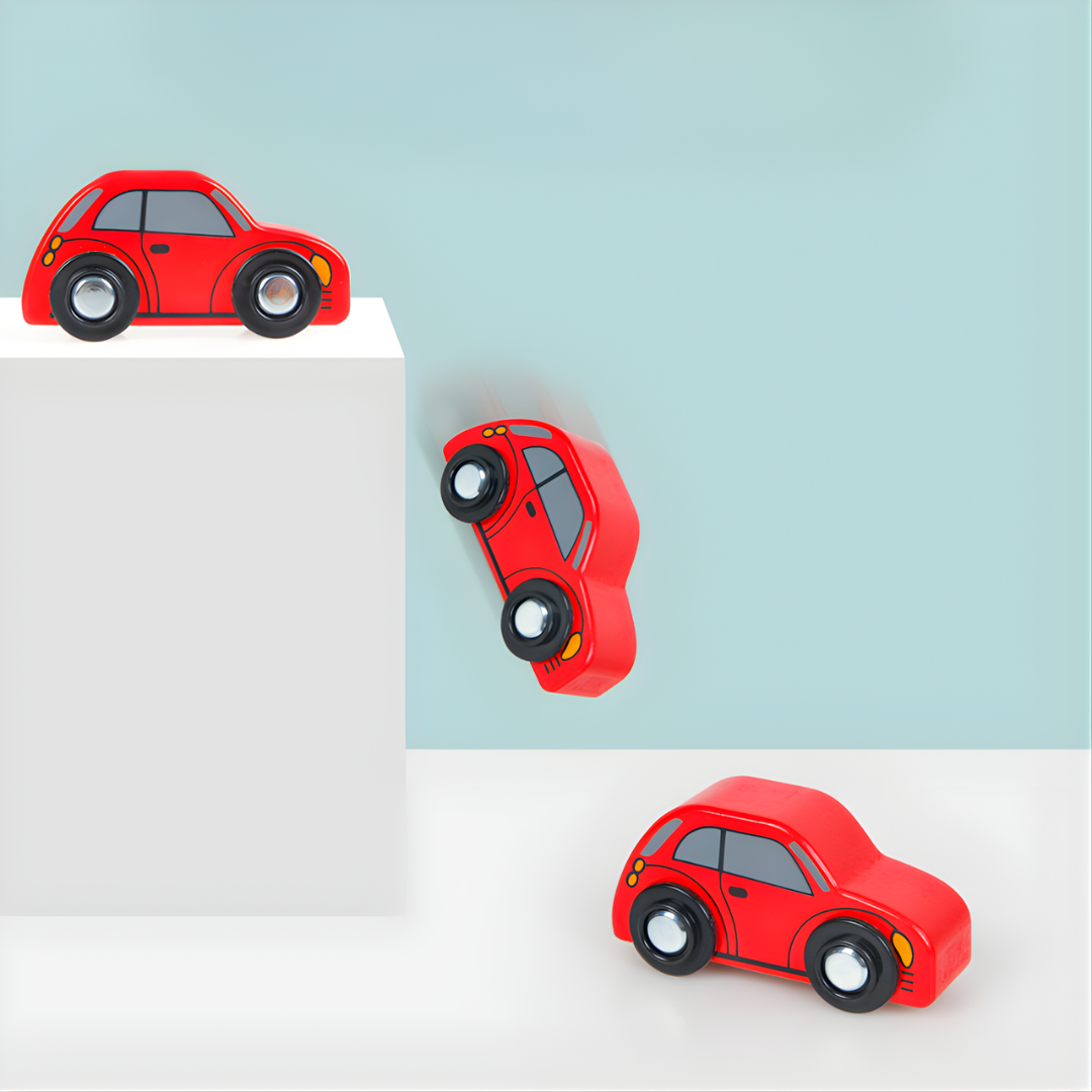 Holz Spielzeug Auto Parkhaus Spielset Motorik Förderung Sicher