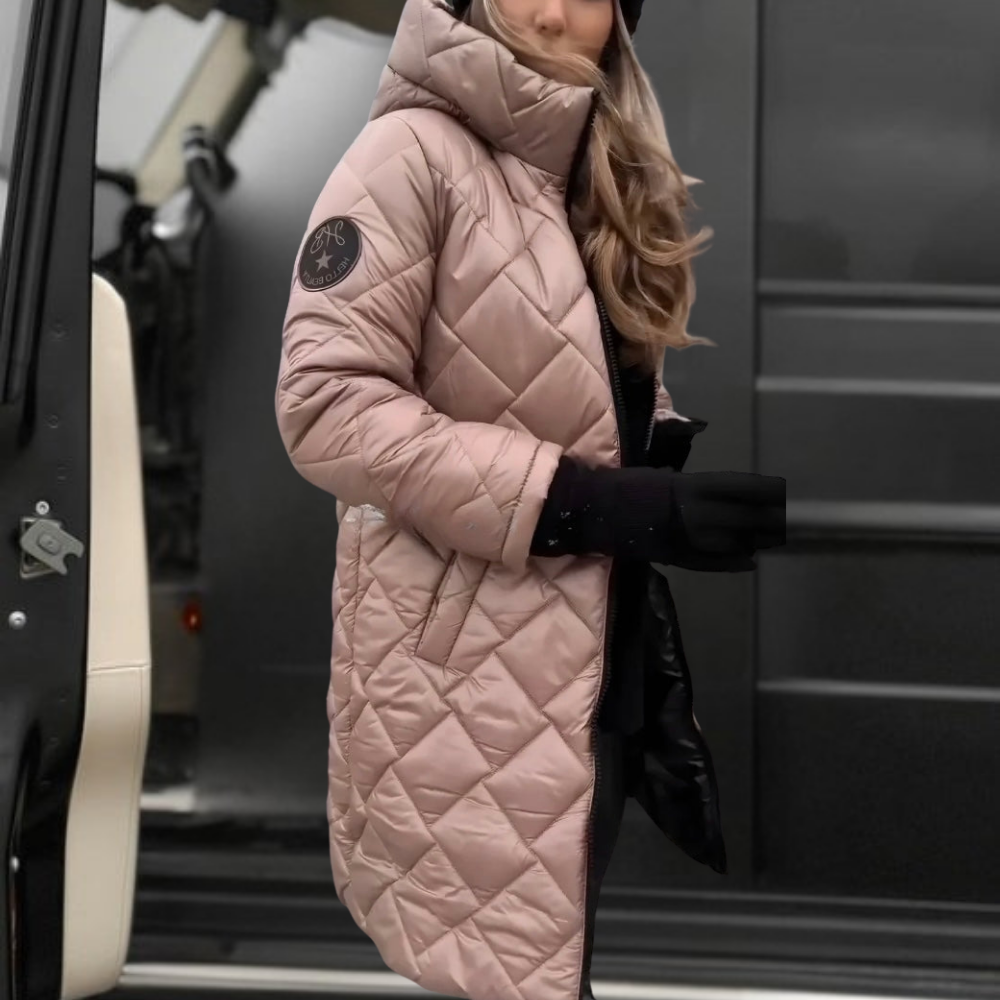 Cappotto invernale donna Piumino lungo Cappuccio Caldo Quotidiano