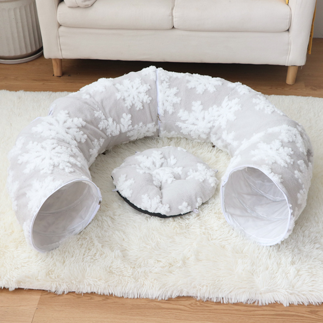 Cat bed tunnel playhouse soft plush gift pet bed