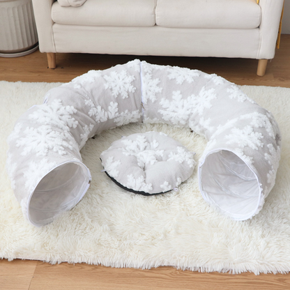 Cat bed tunnel playhouse soft plush gift pet bed